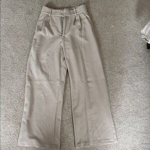 Abercrombie Wide-Leg Beige Trousers